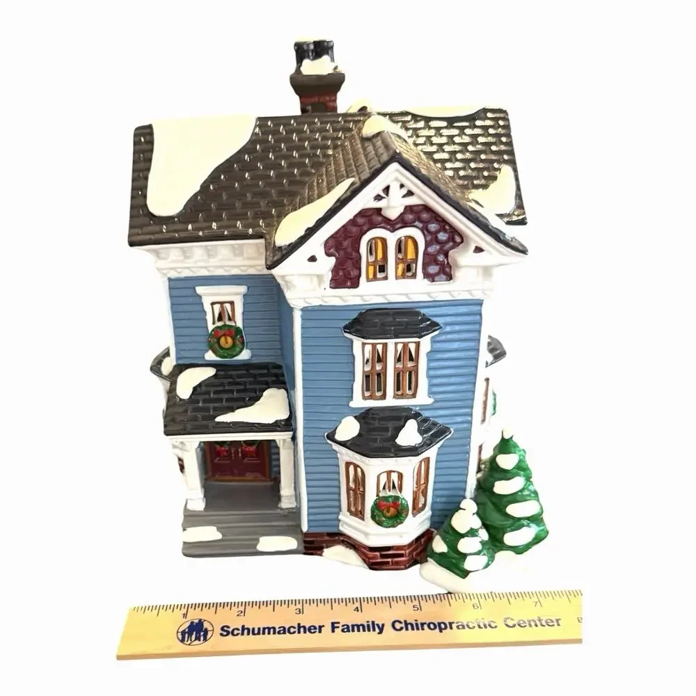 Vintage 1994 Dept 56 “GLENHAVEN HOUSE” Snow Village Lighted Handpainted Org Box